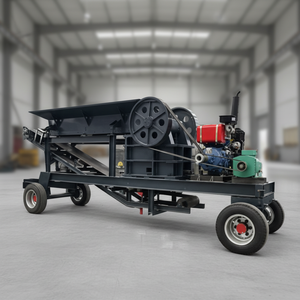 중국 제조업체의 이동식 쇄석 플랜트, 이동식 죠 크러셔와 컨베이어를 갖춘 석재 생산 라인 - Product Image 1