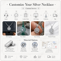 Collier Pendentif Lune Croissante Vintage Personnalisé en Argent Sterling 925 pour Femme, Zircon Cubique, Bijou de Luxe Délicat et Tendance, OEM