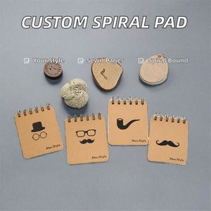 <b>A5</b> <b>Spiral</b> <b>Notebook</b> Wire Binding Cardboard Cover Simplicity for Gift Portable Mini Notepod Customizable LOGO Promotion - Product Image 2