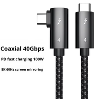 Kabel Thunderbolt Pengisian Daya Super Cepat dan Kabel Tipe C ke Tipe C Pengisian Cepat 100w 1 Meter, Kabel Data 40gbps untuk Laptop