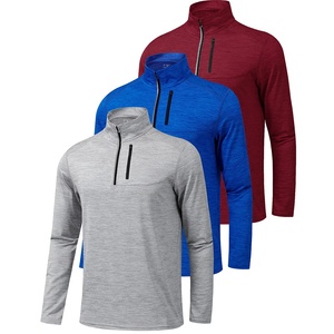 Camisa de manga larga táctica personalizada para <span class=keywords><strong>hombre</strong></span>, camisa con cremallera y cuello de Golf, de secado rápido, 1/4 - Product Image 1