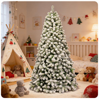 Décorations de Noël de haute qualité, très vendues, en PVC, sapin de Noël chinois à floqué automatique, super simulation pour la maison