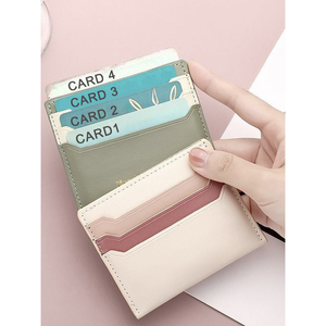 Nuovo Design <span class=keywords><strong>Portacarte</strong></span> in Pelle PU con Logo Personalizzato, Portamonete Sottile di Lusso, Portafoglio da Donna con <span class=keywords><strong>Clip</strong></span> 2024, Piccolo Formato per Donne - Product Image 2