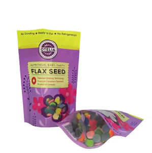 Stampa personalizzata Soft Touch Stand up mais biologico lino semi di verdure Chia sacchetto di plastica riciclabile imballaggio - Product Image 2