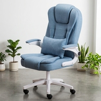Chaise de bureau ergonomique pivotante en cuir et tissu moderne, réglable en hauteur, prix de gros