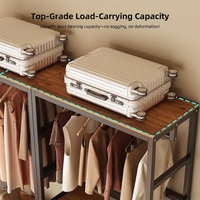 Porte-chaussures en acier de haute qualité, organisateur de rangement pour vêtements en bois, armoire avec tiroirs pour chambre et vestiaire