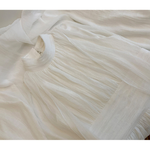 Nouveau blanc élégant Design <span class=keywords><strong>longue</strong></span> robe français Vintage <span class=keywords><strong>mi</strong></span>-col roulé robe sans manches - Product Image 4