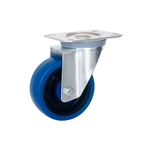 100 mm 4 "Blau TPR <span class=keywords><strong>Europe</strong></span> Style Industrial Wheel Caster Mittlere Hoch leistungs rollen Brems typ für Trolley Genre <span class=keywords><strong>Casters</strong></span> Machine - Product Image 4