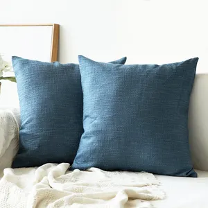 Pillow Covers Accept Custom Multiple Color Options Simple Modern Geometric Plain Natural Linen Throw Pillow Cover