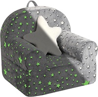 Chaise pour tout-petits à dossier haut lueur dans le canapé coloré pour enfants avec étoile