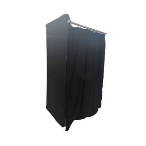 Cabine d'essayage portable en aluminium de style moderne avec rideau pliable, ignifuge et personnalisable pour les présentoirs de vente au détail - Product Image 2