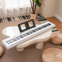 BD Music 88-Tasten Faltbares Tragbares Elektronisches Keyboard (Kunststoff) für Anfänger