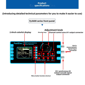 Generador de Señales de Función DDS Serie FY3600, 5MHz-30MHz, Onda Sinusoidal/Triangular/Pulsos/Cuadrada, Resolución de 0.01Hz, ODM Multifunción - Product Image 5