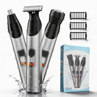 Tondeuse à cheveux Lanumi 285 3-en-1, tondeuse à joues, tondeuse à nez, rasoir à barbe, tête de lame magnétique, IPX6, rechargeable par USB