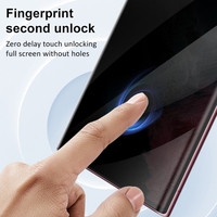 0.15mm Anti-espion empreinte digitale déverrouiller la confidentialité protecteur en verre trempé pour Samsung S25 S25 Plus S25 Ultra téléphones mobiles