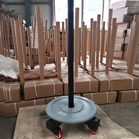 Carrito y Soporte Plegable para Discos de Pesas Estilo Cruz de Hierro, Equipo de Fitness Portátil