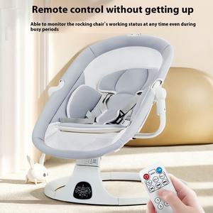 Berceau musical pour tout-petits, balançoire électrique pour bébé, transat pliable pour nouveau-né, chaise à bascule musicale vibrante - Product Image 2