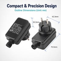 Adaptateur secteur étanche IP44 12V 2A AC DC, prise EU, alimentation murale 24W pour bande LED, éclairage extérieur