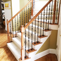 Main courante d'escalier intérieure en forme de ruban unique pour balustre