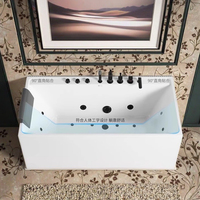 Baignoire de spa moderne autoportante en acrylique avec hydromassage à jet d'air intégré Robinet écologique inclus Utilisation dans la salle de bain