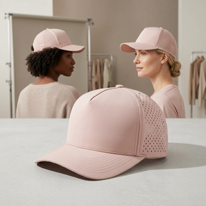 Custom Waterproof <b>Baseball</b> <b>Cap</b> 5 Panel Waterproof Laser Cut Holes Quick Dry Breathable Mesh Running Hat for Men Women Outdoor - Product Image 2