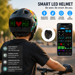 <span class=keywords><strong>Casco</strong></span> de Ciclismo de Alta Gama con Pantalla LED y Contenido Personalizable, <span class=keywords><strong>Casco</strong></span> de Bicicleta con Protector de Barbilla Extraíble - Product Image 1