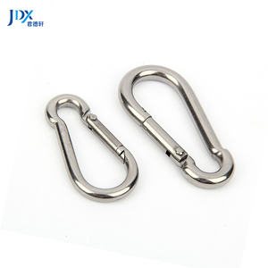 28mm Round 8kn Carabiner Hook Spring Snap Quick Link Black Carabiner Clip Spring Double End D Ring Flat Bull Small Snap Hook