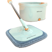 Serpillères Homettler pour le nettoyage domestique, serpillère rotative avec seau à eau, double compartiment pour eau sale et eau propre, auto-séparant