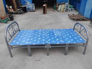 Недорогая складная кровать белого цвета, железная кровать, стальная складная кровать, 4-секционная складная кровать - Product Image 6