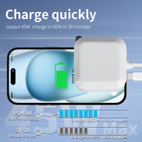 45W USB C AC DC Chargeur 5V 2A 20V 2.25A Ordinateur Portable PD Chargeur Type-c PD Adaptateur Pour Dell/Hp/Lenovo/huawei