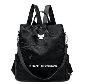 In Stock Customizable Women Pu Cloth <strong>Backpacks</strong> Girls Casual Daypack Vintage <strong>Backpack</strong> School Bags Rucksack Mochila - Product Image 1