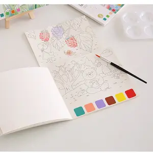 ULi 맞춤형 수채화 어린이 색칠 Colouring 책 어린이