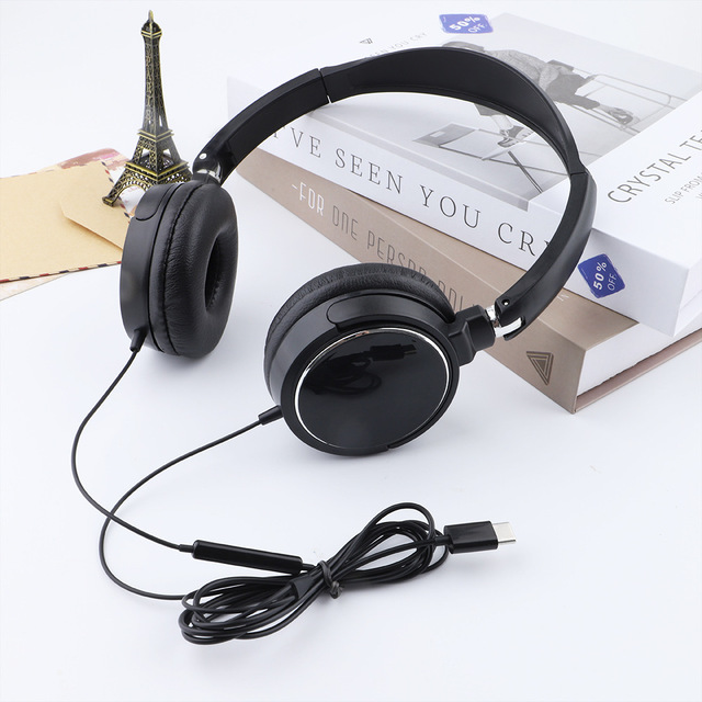 Wired Headphone Stereo Foldable Headset Earphone Over-head Wired Headphones for Indoor Outdoor