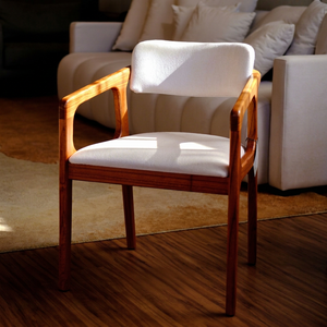 Chaise de salle à manger rembourrée moderne avec structure en bois, siège et dossier rembourrés, pour salle à manger, café, maison - Product Image 1