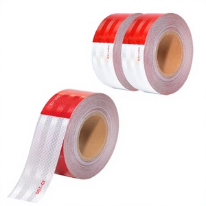 Cinta Reflectante de Alta Visibilidad DOT-C2, Advertencia de Seguridad, Roja y Blanca, para Camiones, Carreteras, Material Prismático de Grado Industrial, Acrílico de Alta Calidad - Product Image 4
