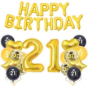 Noir et or 18e 21e 30e 40e 50e <span class=keywords><strong>anniversaire</strong></span> fête joyeux <span class=keywords><strong>anniversaire</strong></span> feuille ballons bannières hélium confettis ballons guirlande décor - Product Image 1