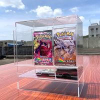 RAY YI Vente directe d'usine Distributeur de boosters de cartes à collectionner TCG en acrylique transparent personnalisé à 6 emplacements pour cartes Pokémon