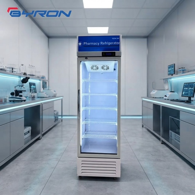 Upright Medical Pharmacy Refrigerator Intelligent Fridge for Hospital Pharmacy Drug Vaccine and Plasma Sample Preservation