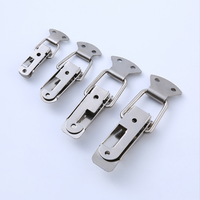 Loquet à ressort en acier inoxydable avec trou de verrouillage pour armoire/tiroir, œillet pour cadenas et finition zinguée