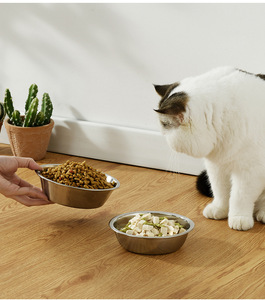 إناء من الفولاذ المقاوم للصدأ للحيوانات الأليفة بطانة الكلب عاء المتفجرة مستلزمات الحيوانات الأليفة وعاء قطة - Product Image 5