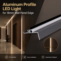 Panneau mural avec éclairage LED, profilé en aluminium pour éclairage linéaire encastré de 18 mm pour mur intérieur YB3021-21-1