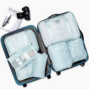 Ensemble de 7 cubes de rangement de voyage légers et imperméables pour valise - Product Image 6