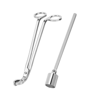Lot de 2 ciseaux coupe-mèches en acier inoxydable pour bougies, sans logo