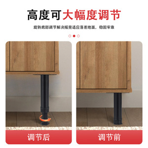 <b>Adjustable</b> <b>Bed</b> Frame Legs Black Plastic Steel Telescopic Furniture Legs Heavy Duty Support For <b>Bed</b> Minimalist Design - Product Image 4