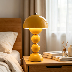 Lámpara de mesa con forma de hongo, lámpara de escritorio LED regulable de 3 colores con control táctil, lámpara de mesa decorativa recargable con forma de bola apilada - Product Image 4