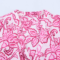 SHENZHU Nouvelle collection été 2025 – Robe mini élégante pour femme avec ceinture, imprimé floral superposé et col en V 3150658