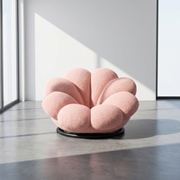 Sillón Giratorio con Forma de Nube, Tipo Puff, para Sala de Estar, Dormitorio, Maquillaje o Lectura