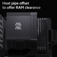 SNOWMAN Nouveau Design Noir 8 Heat Piple CPU Air-cooler Fan avec Maglev Tech Top Cover Smart Digital Display Support AMD LG 1700