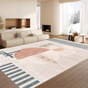 พรมปูพื้นรูปทรงสี่เหลี่ยมผืนผ้าลายโมเดิร์น  วัสดุเลียนแบบขนแคชเมียร์ กันลื่น ทำความสะอาดง่าย เหมาะสำหรับห้องนั่งเล่น ห้องนอน ตกแต่งบ้าน  คอลเลคชั่นฤดูใบไม้ร่วง 2025 - Product Image 5