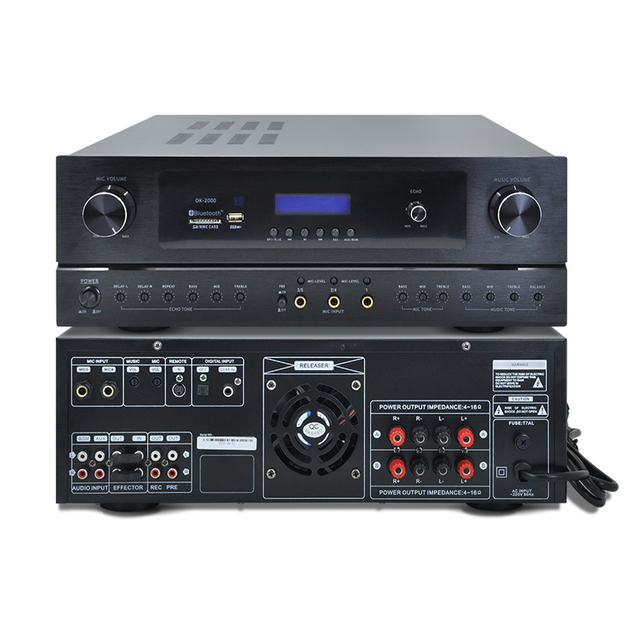 OK2000 Factory Price Home Theatre System Blue--tooth Audio Power Amplifier 5 Channel Amplifier China Amplifiers